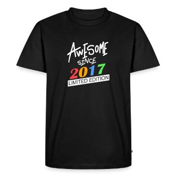 2017 - Vintage 2017 - Fantastic since 2017 - Men's Premium Organic T-Shirt - black - Front - Nico (187cm)