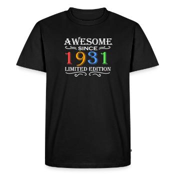 1931 - Né en 1931 - Fantastique depuis 1931 - T-shirt Premium bio Homme - noir - Devant - Nico (187cm)