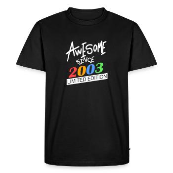 2003 - Vintage 2003 - Fantastic since 2003 - Men's Premium Organic T-Shirt - black - Front - Nico (187cm)
