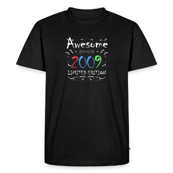 Vintage 2009 - Fantastic since 2009 - Men's Premium Organic T-Shirt - black - Front - Nico (187cm)