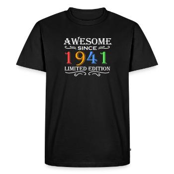 1941 - Born 1941 - Fantastic since 1941 - Men's Premium Organic T-Shirt - black - Front - Nico (187cm)