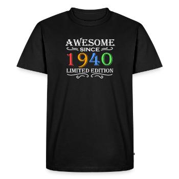 1940 - Born 1940 - Fantastic since 1940 - Men's Premium Organic T-Shirt - black - Front - Nico (187cm)