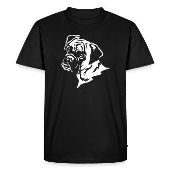 Boxer Head « Black Edition » - T-shirt Premium bio Homme - noir - Devant - Nico (187cm)