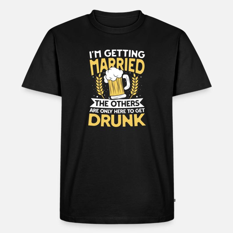 Feierlicher Trink- und Beziehungswitz - Männer Premium Bio T-Shirt - Schwarz