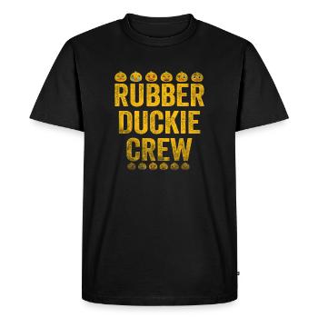 Rubber Duck Rubber Duckie Crew - Men's Premium Organic T-Shirt - black - Front - Nico (187cm)