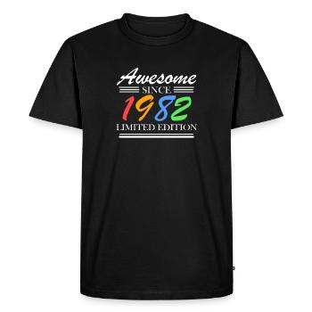 1982 - Né en 1982 - Fantastique depuis 1982 - T-shirt Premium bio Homme - noir - Devant - Nico (187cm)