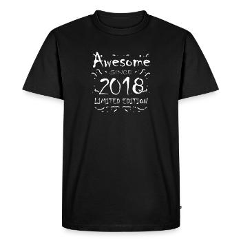 2018 - Vintage 2018 - Fantastic since 2018 - Men's Premium Organic T-Shirt - black - Front - Nico (187cm)