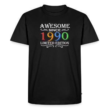 1990 - Born 1990 - Fantastic since 1990 - Men's Premium Organic T-Shirt - black - Front - Nico (187cm)