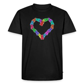 Bonbons sucre bonbon dessert dent sucrée - T-shirt Premium bio Homme - noir - Devant - Nico (187cm)