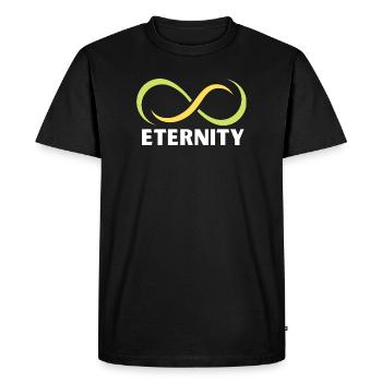 Emblème du ruban de l’infini de l’éternité - T-shirt Premium bio Homme - noir - Devant - Nico (187cm)