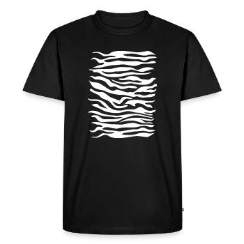 Zebra pattern white - Men's Premium Organic T-Shirt - black - Front - Nico (187cm)