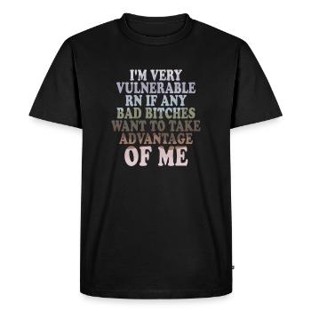 I'm Very Vulnerable RN - Men's Premium Organic T-Shirt - black - Front - Nico (187cm)