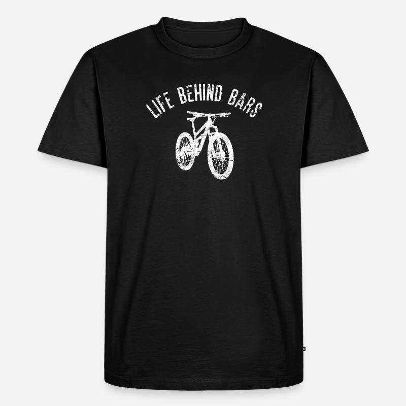 Leben hinter Gittern Fahrrad - Männer Premium Bio T-Shirt - Schwarz