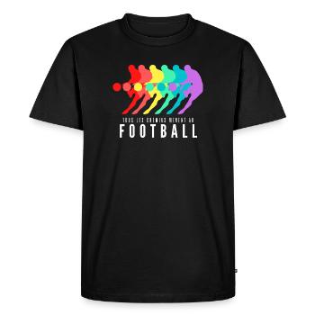 Tous les Chemins Mènent au Football - T-shirt Premium bio Homme - noir - Devant - Nico (187cm)