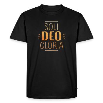 Soli Deo Gloria - Men's Premium Organic T-Shirt - black - Front - Nico (187cm)