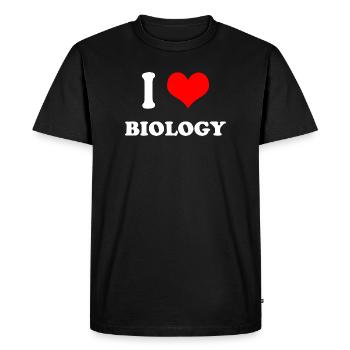 I love biology - Men's Premium Organic T-Shirt - black - Front - Nico (187cm)