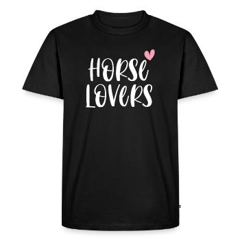 Amateurs de chevaux Cadeau d’équitation - T-shirt Premium bio Homme - noir - Devant - Nico (187cm)