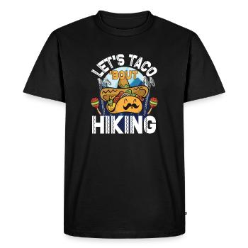 Randonnée Let’s Taco' Bout - T-shirt Premium bio Homme - noir - Devant - Nico (187cm)