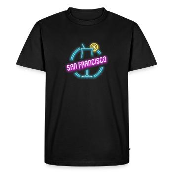 San Francisco cocktail summer design - Men's Premium Organic T-Shirt - black - Front - Nico (187cm)
