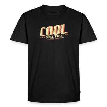 Cool since 1982 - Men's Premium Organic T-Shirt - black - Front - Nico (187cm)