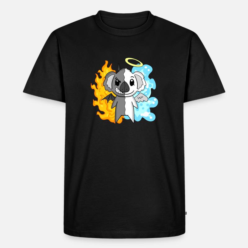 Koala - Angels and Devils - Men's Premium Organic T-Shirt - black