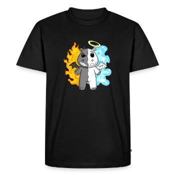 Hippopotamus - Angel and Devil - Men's Premium Organic T-Shirt - black - Front - Nico (187cm)