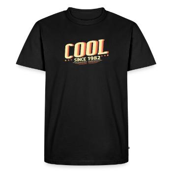 Cool since 1982 - Men's Premium Organic T-Shirt - black - Front - Nico (187cm)