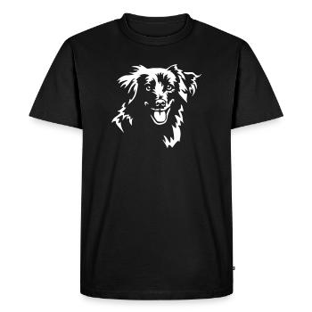 Berger des Pyrenees Kopf "Black Edition" - Men's Premium Organic T-Shirt - black - Front - Nico (187cm)