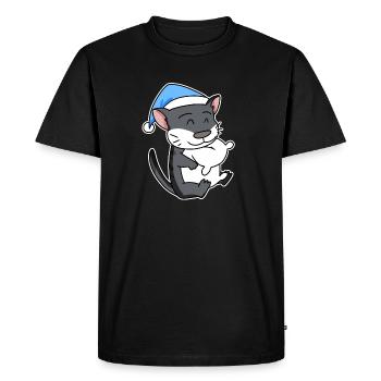 Chat Cat Race Norwegian Forest Cat - T-shirt Premium bio Homme - noir - Devant - Nico (187cm)