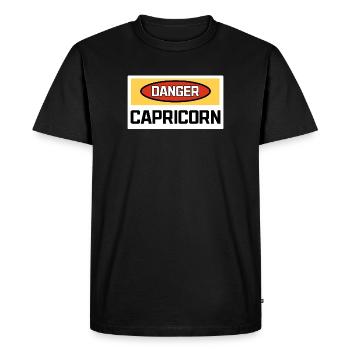 Déclaration du Capricorne Horoscope Galaxie Superstition - T-shirt Premium bio Homme - noir - Devant - Nico (187cm)