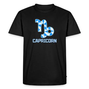 Zodiac sign Capricorn Star Interpretation Horoscope - Men's Premium Organic T-Shirt - black - Front - Nico (187cm)