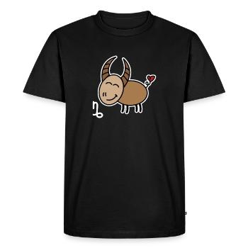 Superstition Cœur Horoscope Capricorne Astronomie - T-shirt Premium bio Homme - noir - Devant - Nico (187cm)