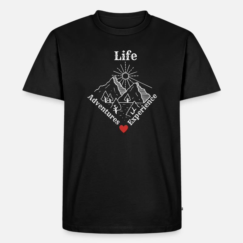 Life Adventures Experience - Adventure Tee - Männer Premium Bio T-Shirt - Schwarz