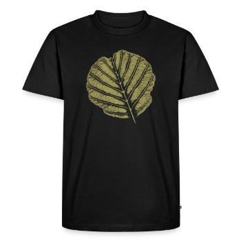 Leaf Alder / KHAKI - Men's Premium Organic T-Shirt - black - Front - Nico (187cm)