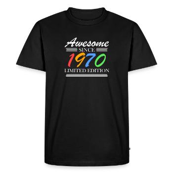 1970 - Fantastique depuis 1970 - Né en 1970 - T-shirt Premium bio Homme - noir - Devant - Nico (187cm)