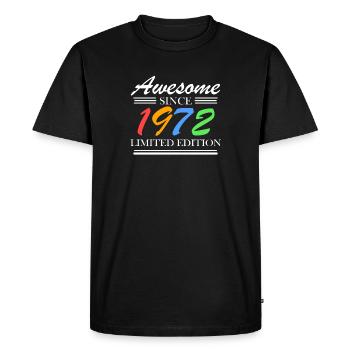 1972 - Fantastique depuis 1972 - Né en 1972 - T-shirt Premium bio Homme - noir - Devant - Nico (187cm)
