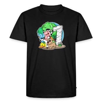 1er anniversaire Animaux mignons 1 an - T-shirt Premium bio Homme - noir - Devant - Nico (187cm)