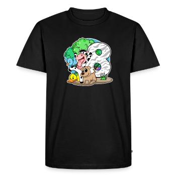 8ème anniversaire Animaux mignons 8 ans - T-shirt Premium bio Homme - noir - Devant - Nico (187cm)