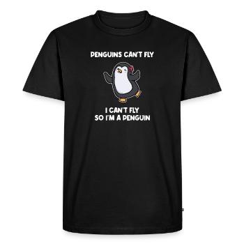 Penguin Animal Zoo Humorous Statement Bird South Pole - Men's Premium Organic T-Shirt - black - Front - Nico (187cm)