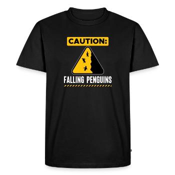 Seabird Penguin Animal Birds South Pole Statement - Men's Premium Organic T-Shirt - black - Front - Nico (187cm)
