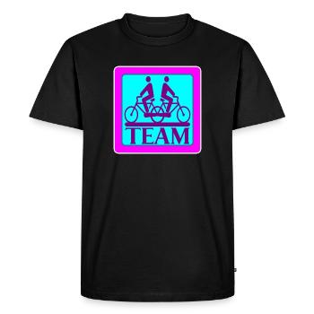 PROBLÈMES D’ÉQUIPE - MOTO - T-shirt Premium bio Homme - noir - Devant - Nico (187cm)