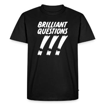 Questions brillantes - T-shirt Premium bio Homme - noir - Devant - Nico (187cm)