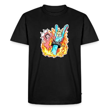 Zombie Hand Rocker - Men's Premium Organic T-Shirt - black - Front - Nico (187cm)