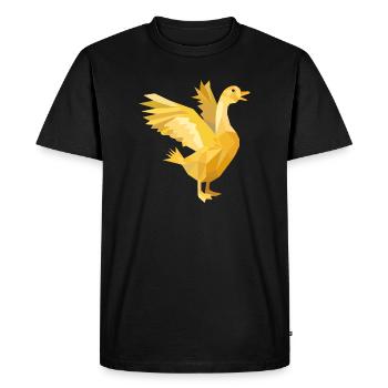 A golden goose as a rich symbol - Men's Premium Organic T-Shirt - black - Front - Nico (187cm)