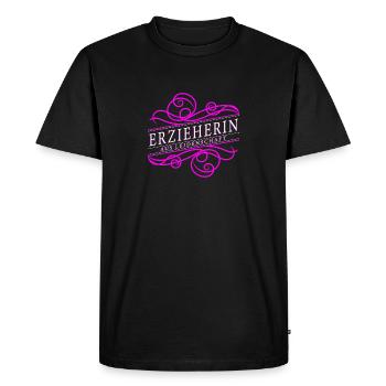Éducateur passionné - T-shirt Premium bio Homme - noir - Devant - Nico (187cm)
