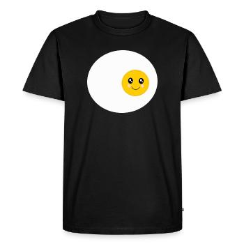Kawaii Fried Egg Egg Eggs Costume Kawaii Sticker - Men's Premium Organic T-Shirt - black - Front - Nico (187cm)