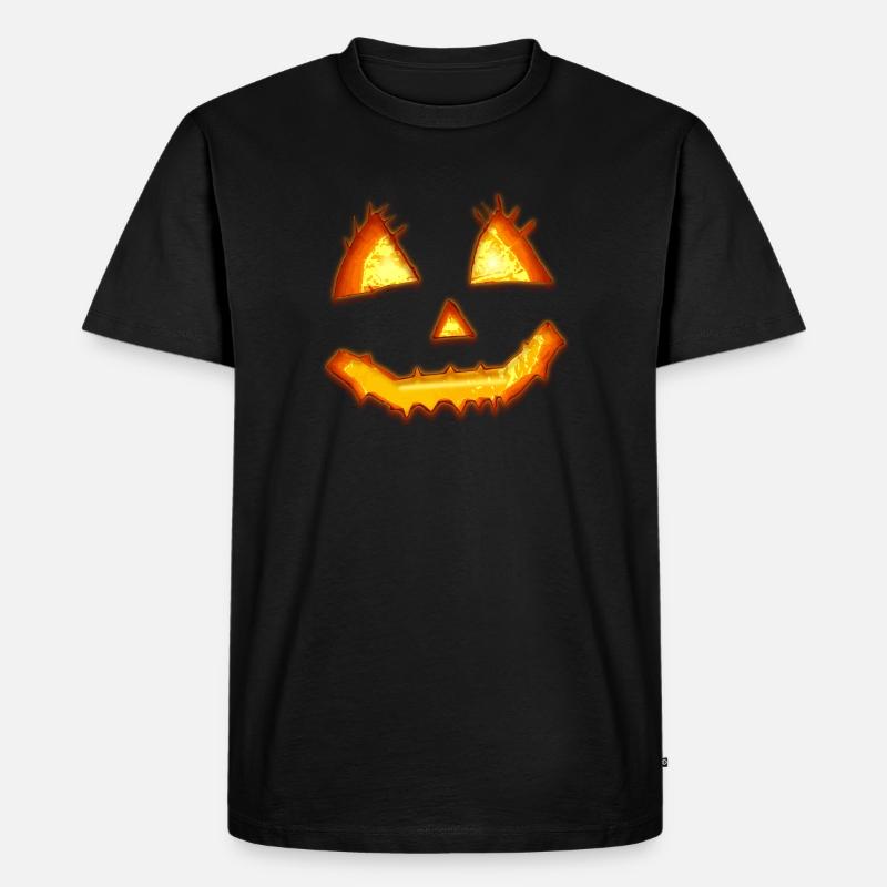 Kürbis - Männer Premium Bio T-Shirt - Schwarz