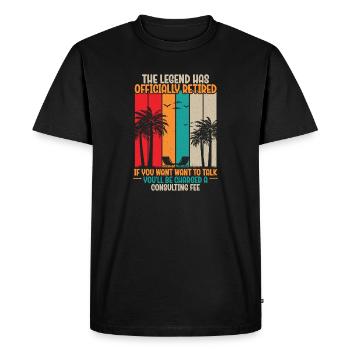 The legend is officially retired - Men's Premium Organic T-Shirt - black - Front - Nico (187cm)
