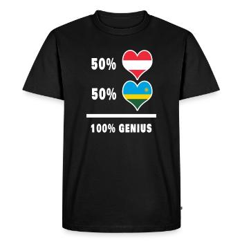 L’Autriche et le Rwanda brillants / Cadeau - T-shirt Premium bio Homme - noir - Devant - Nico (187cm)