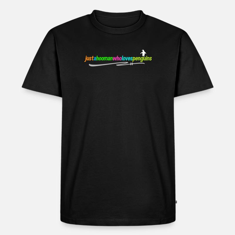 Antarktis Pinguin Statement Vogel Tier Seevogel - Männer Premium Bio T-Shirt - Schwarz